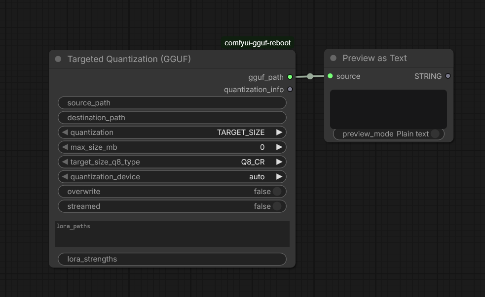 Targeted Quantization (GGUF) node in ComfyUI